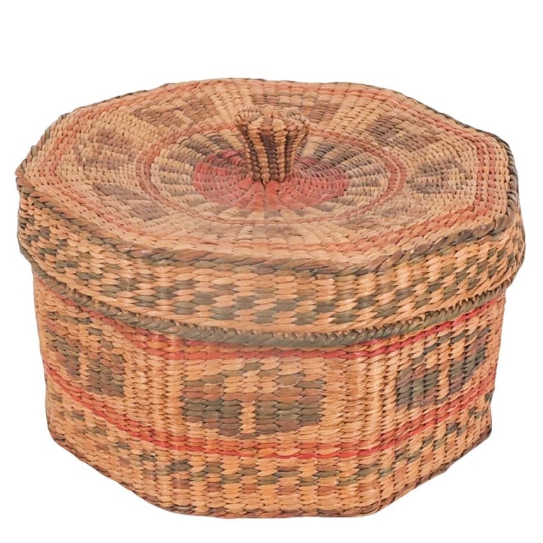 Native American Covered Basket (1 of 4)