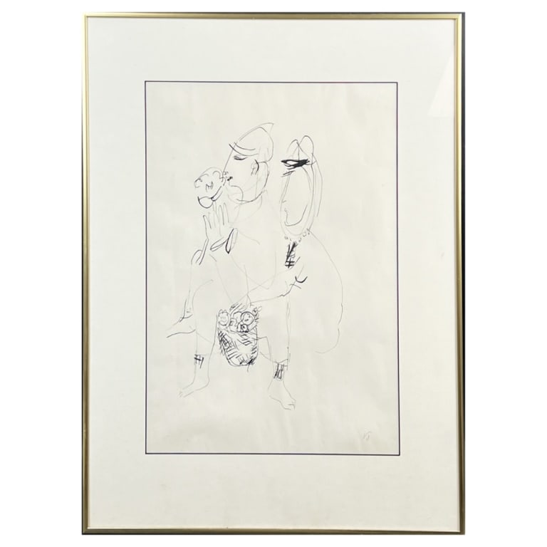 French School Ink Drawing - 2