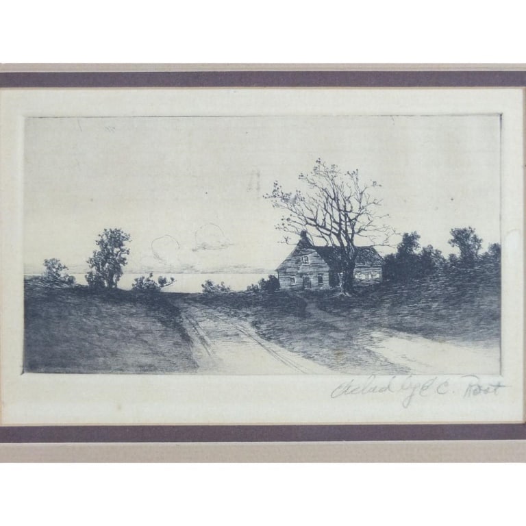 Ernest C Rost Etching "Chelad.." Signed - 2