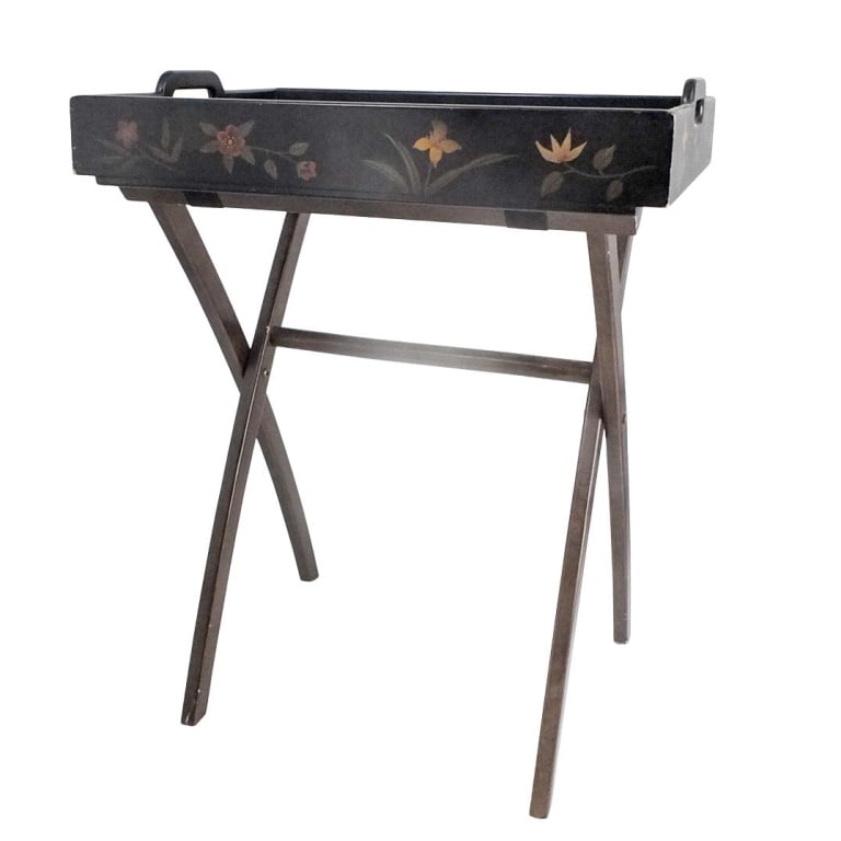 Vintage Japanese Lacquerware Tray with Stand (1 of 4)