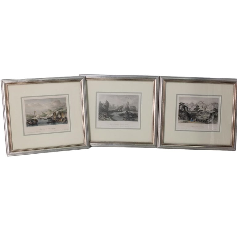 After: Thomas Allom, 3 A Le Petit Steel Engravings: Grouping of Three Framed A. Le Petit Steel Engravings after: Thomas Allom. Sight measures 6-1/2" x 8". Frame measures 13-3/4" x 15". Condition: Good Condition Estimate 50 - 150 Domestic shipping Third
