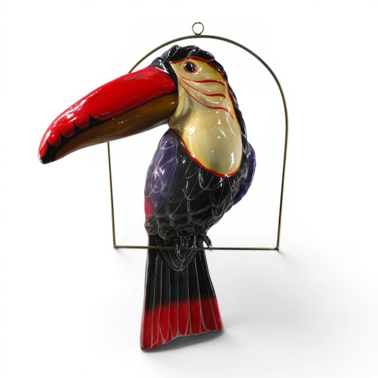 Bustamante Style Papier Mache, Toucan on Perch (1 of 4)