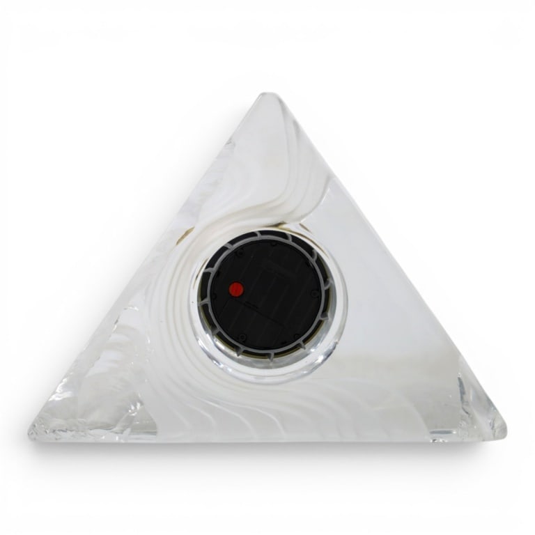 Daum Crystal "Pyramid" Table Clock - 4