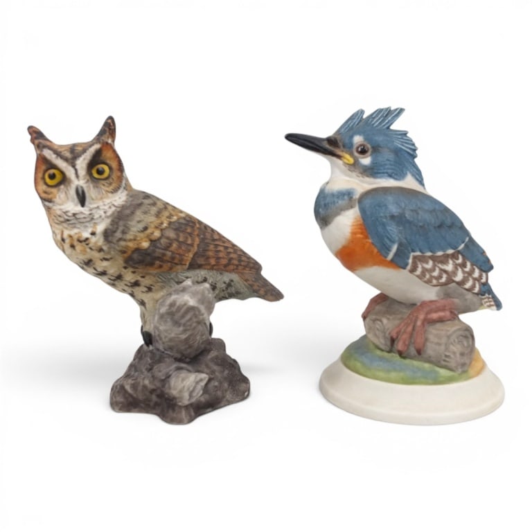 Boehm Porcelain, Fledgling Kingfisher & Owl (1 of 4)