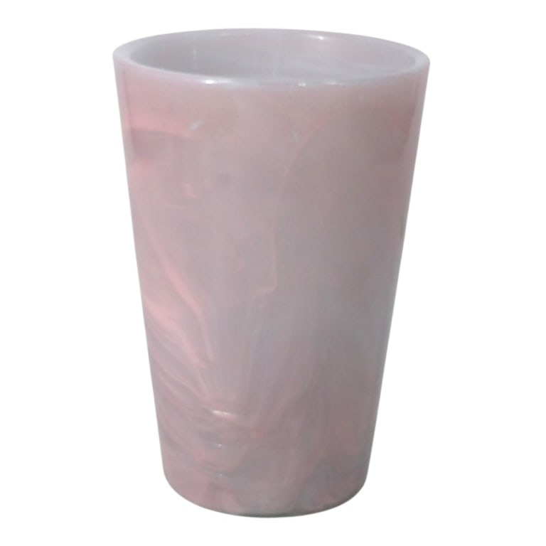 Tall Mid Century Murano Glass Vase: Tall Mid Century Murano Pink Art Glass Vase. Measures 10" x 6-3/4". Condition: Good condition. Estimate 60 - 120 Domestic shipping Third party
