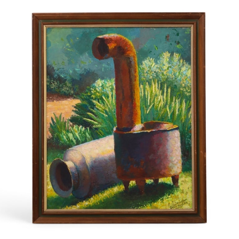 Sean Taylor (20th Century): Sean Taylor, American (20th Century) Oil on Board "Still Life" Signed Lower Right. Measures 19-1/2" x 15-1/2". Frame measures 22-1/2" x 18-1/2". Condition: Good condition. Estimate 100 - 400 Domestic