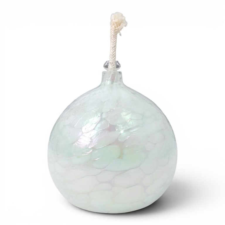 Silvestri Art Glass Oil Lamp (1 of 2)