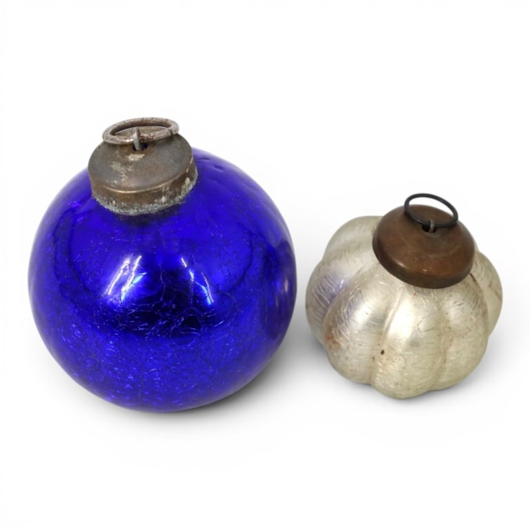 2 Antique Kugel Glass Christmas Ornaments (1 of 3)