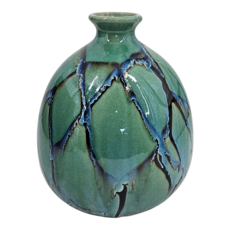 Vintage Glazed Studio Pottery Vase (1 of 3)