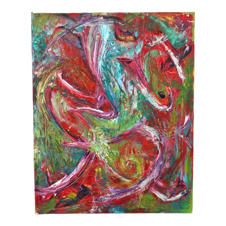 Contemporary Acrylic on Board "Untitled Abstract": Contemporary Acrylic on Canvas Panel "Untitled Abstract". Signed verso WS Griffin 2010. Unframed. Measures 20" x 16". Condition: Good condition. Estimate 50 - 100 Domestic shipping Third Party