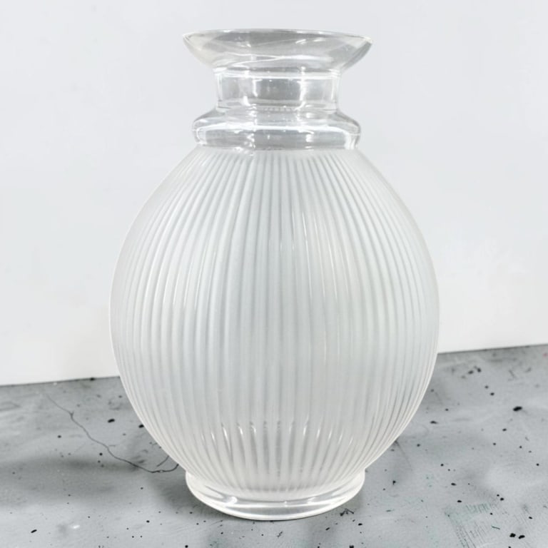Lalique Crystal "Langeais" Decanter: Lalique Crystal "Langeais" Decanter. Signed with etched signature. Measures 7" x 5". Condition: Good condition. Estimate 100 - 200 Domestic shipping Third Party