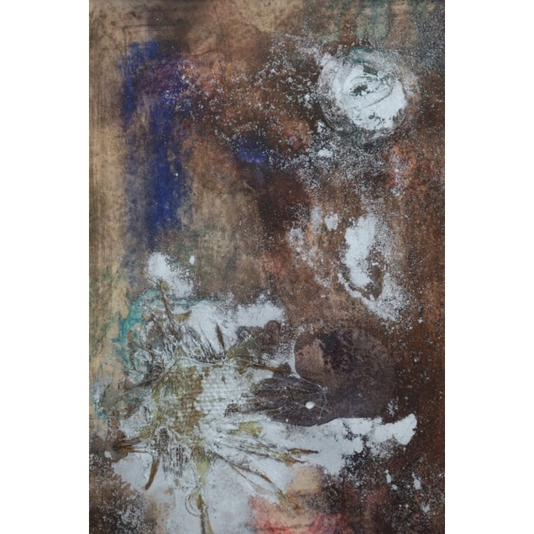 E. Longe Vintage Mixed Media, Abstract Composition - 3