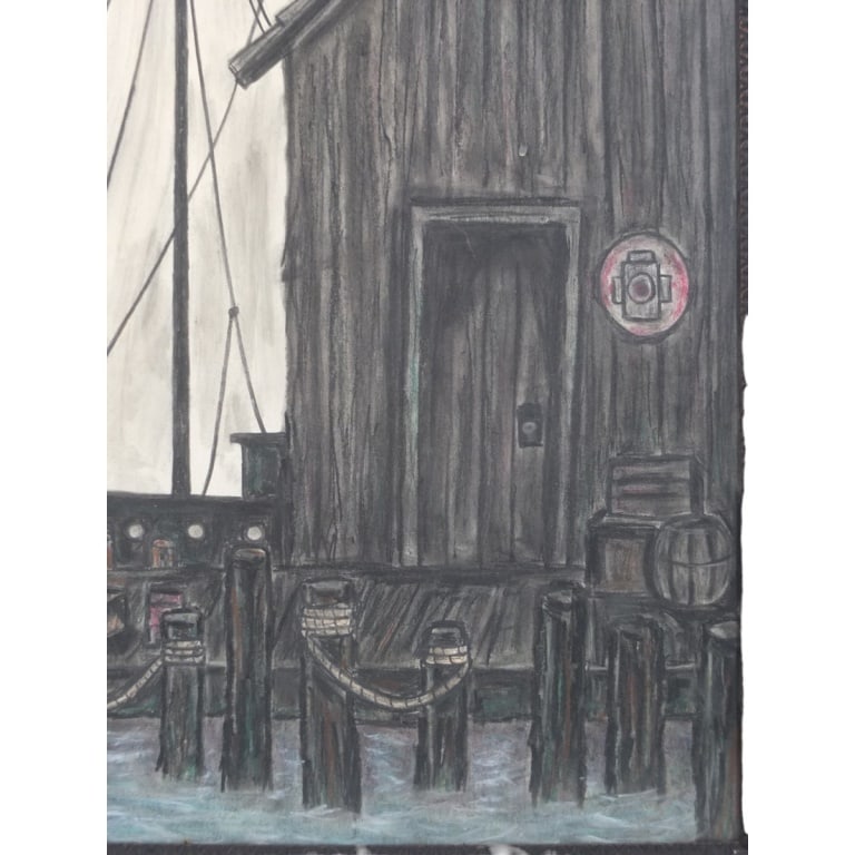 MCM Nautical Pastel on Board "Dockside" - 3