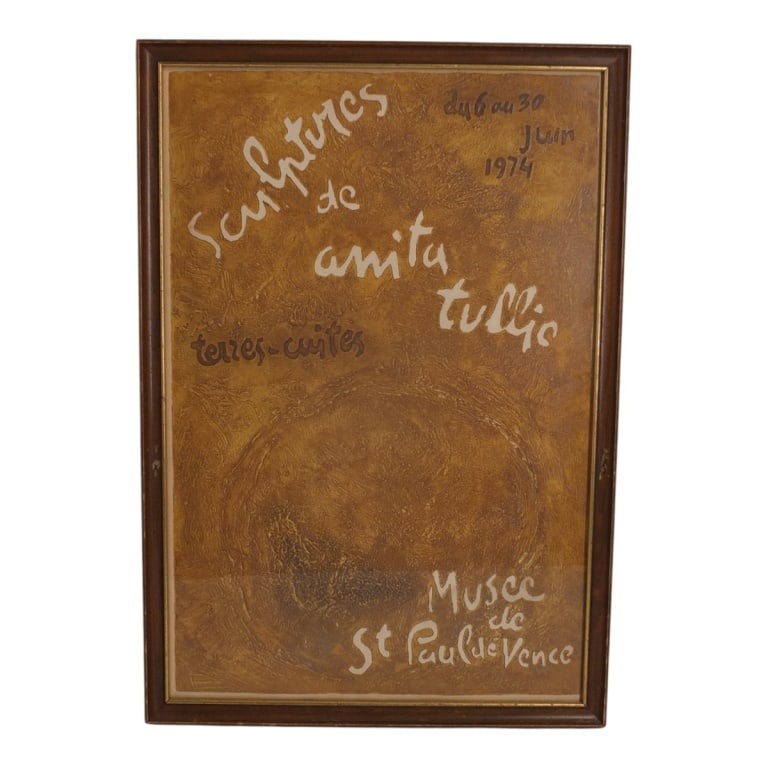 1974 French Exhibition Poster "Anita Tullio" (1 of 7)