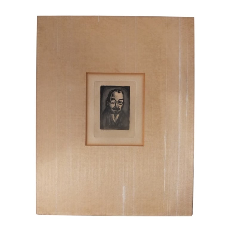 Georges Rouault Etching "Portrait of a Man, 1929 (1 of 3)