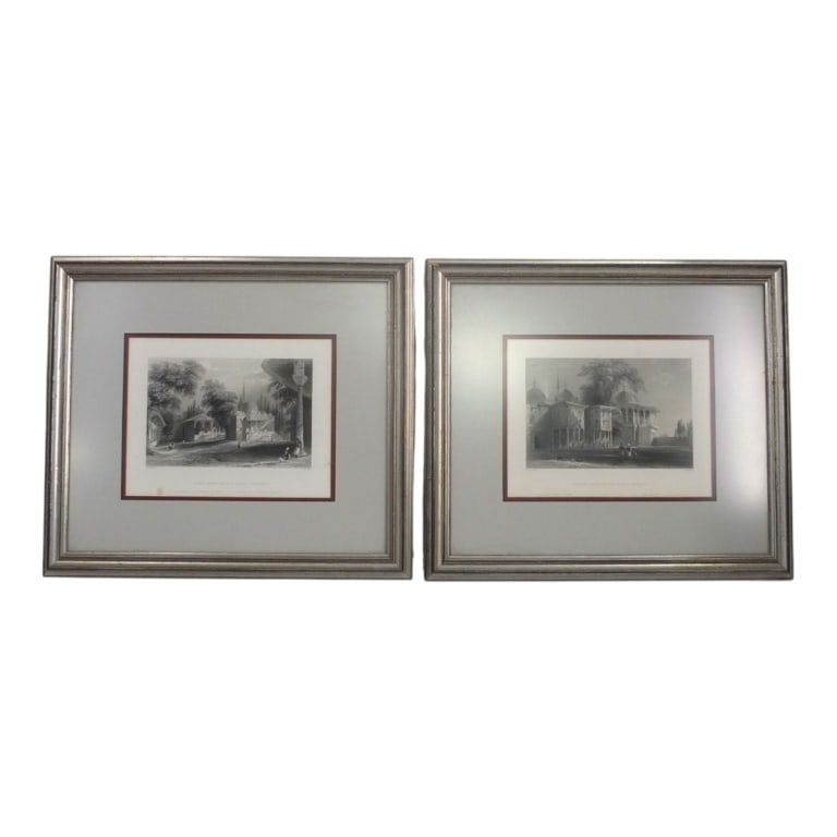 W.H. Bartlett Two Vintage Well Framed Engravings (1 of 8)