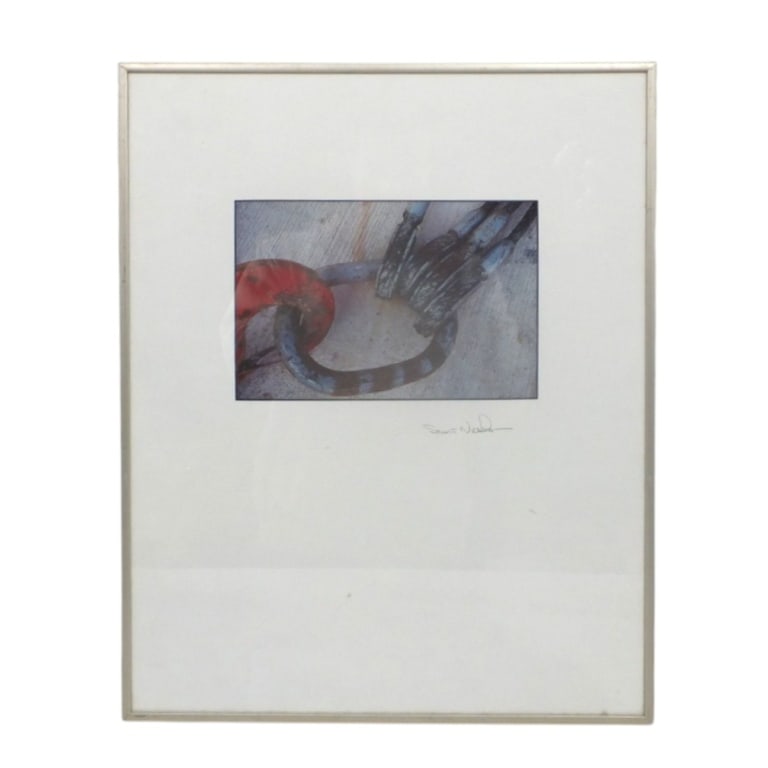 Stuart Nudelman IlIfochrome Print "The Connection": Stuart Nudelman Ilfochrome/Cibachrome Print "The Connection". Signed, artist's label verso. Measures 8" x 10", frame 16" x 20" Condition: Good condition. Estimate 60 - 1000 Domestic shipping Third