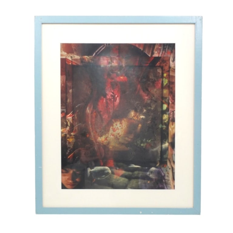 Jane Calvin Color Coupler Print "Woman at Window": Jane Calvin (American b. 1938) Color Coupler Print "Woman at Window" 1989-90 #5/10. Label affixed to verso: Source Robert Burge (Art Advisory) 200 E. 61st St NYC. Framed and under plexiglass.
