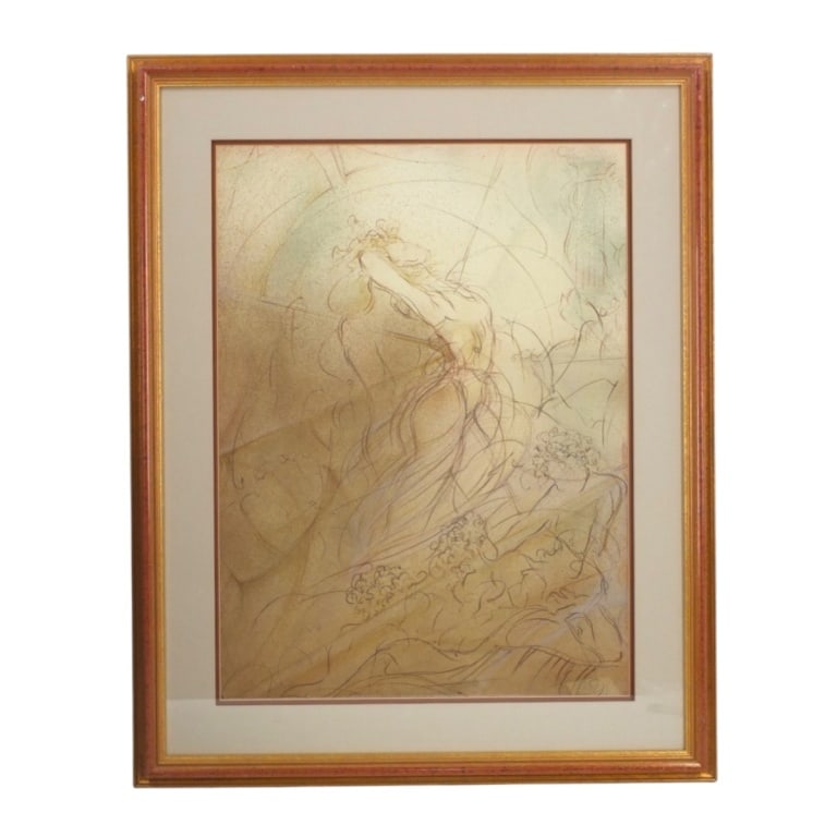 Susan Jamison Mezzotint "Fantasy Dancer": Susan Jamison (American, b. 1965) Mezzotint "Fantasy Dancer". Pencil signed lower right. Framed and presented under glass. Measures 23" x 17" (sight), frame 24-1/2" x 30-1/2". Condition: Good conditio