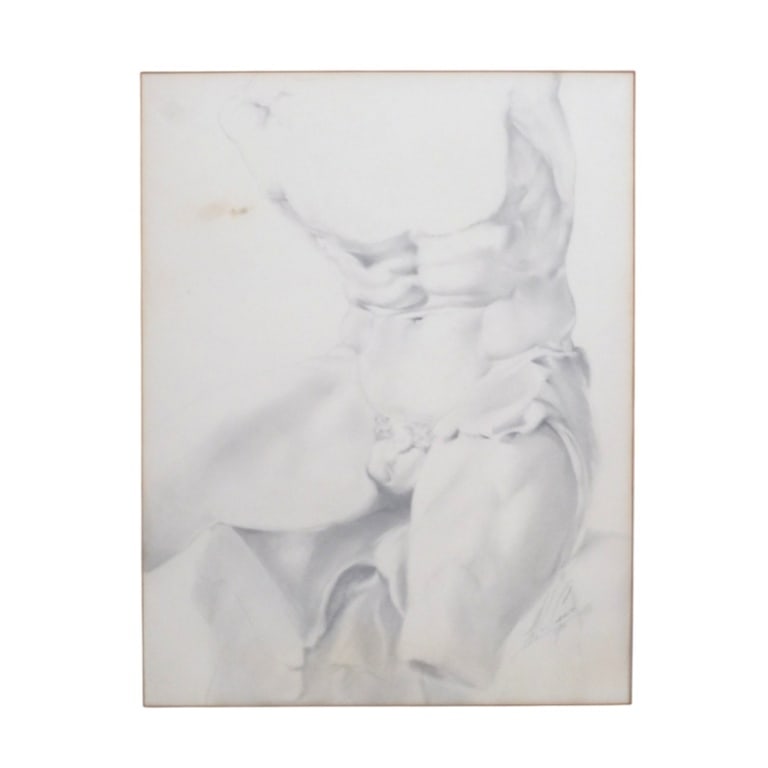 Signed Graphite on Paper "Belvedere Torso" - 2