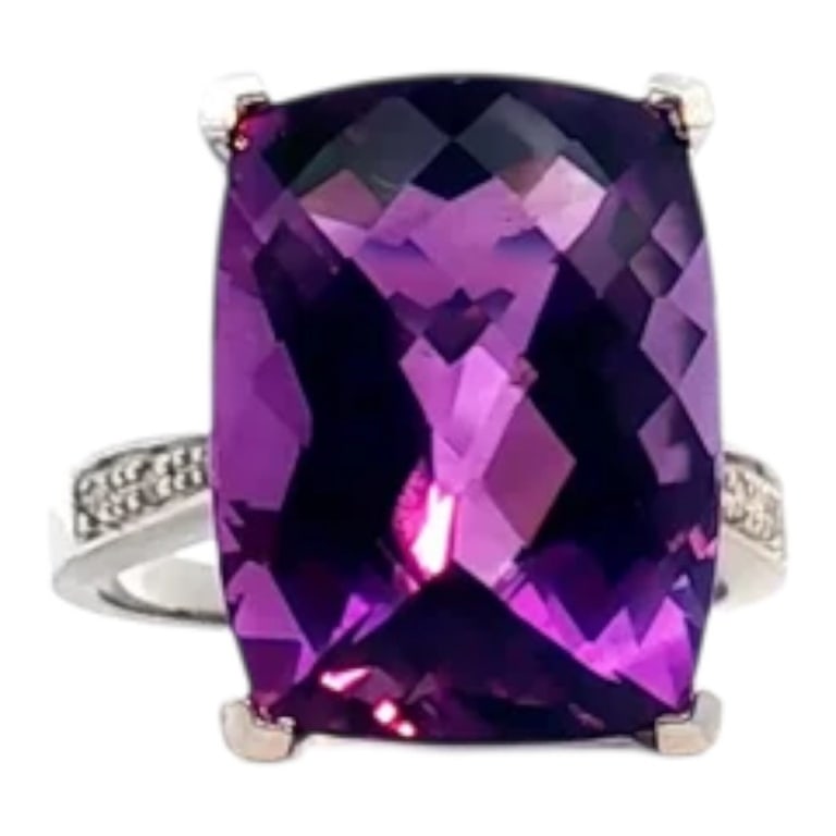 Vintage 14K, Amethyst & Diamond Ring (1 of 4)