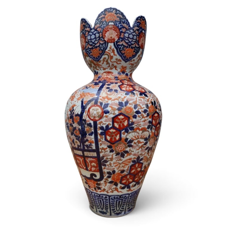 Unusual Japanese Imari Porcelain Palace Vase (1 of 6)