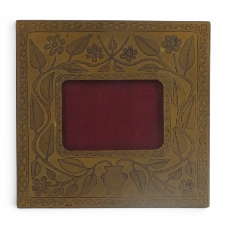 Art Deco Brass Incised Picture Frame (1 of 3)