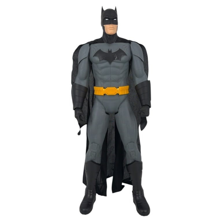 Large JAKKS Pacific Batman 31" Action Figure: Large JAKKS Pacific Batman 31" DC Comics Action Figure. Marked appropriately on bottom of foot. Measures 31" H Condition: Some scuffs on chest or in good overall condition. Sorry, no box. Estimate 50