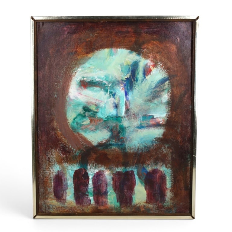 Vintage Oil on Canvas Board "Abstract" (1 of 4)