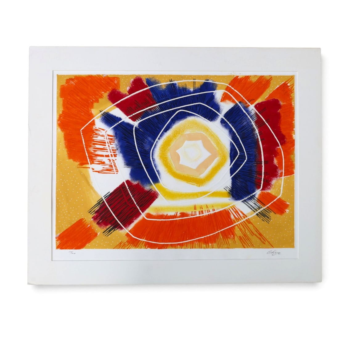Chezan Intaglio Aquatint Etching "Target" 1979 (1 of 1)