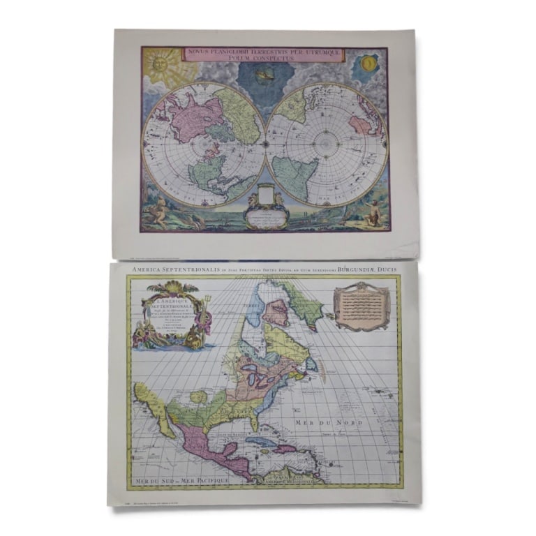 2 Mid-Century Penn Prints Maps