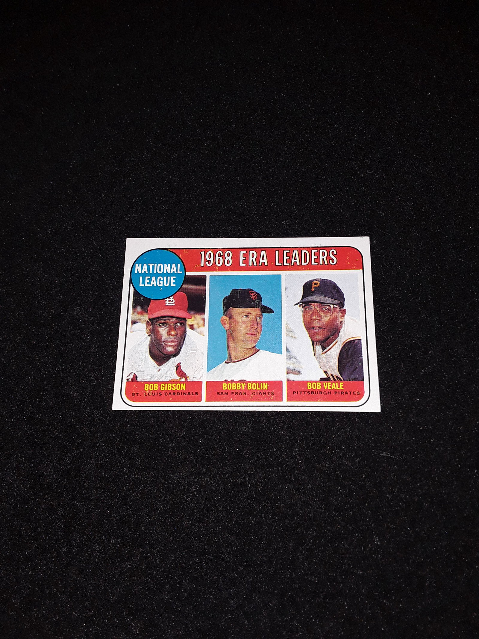 1969 Topps ERA Leaders: Gibson/Veale/Bolin