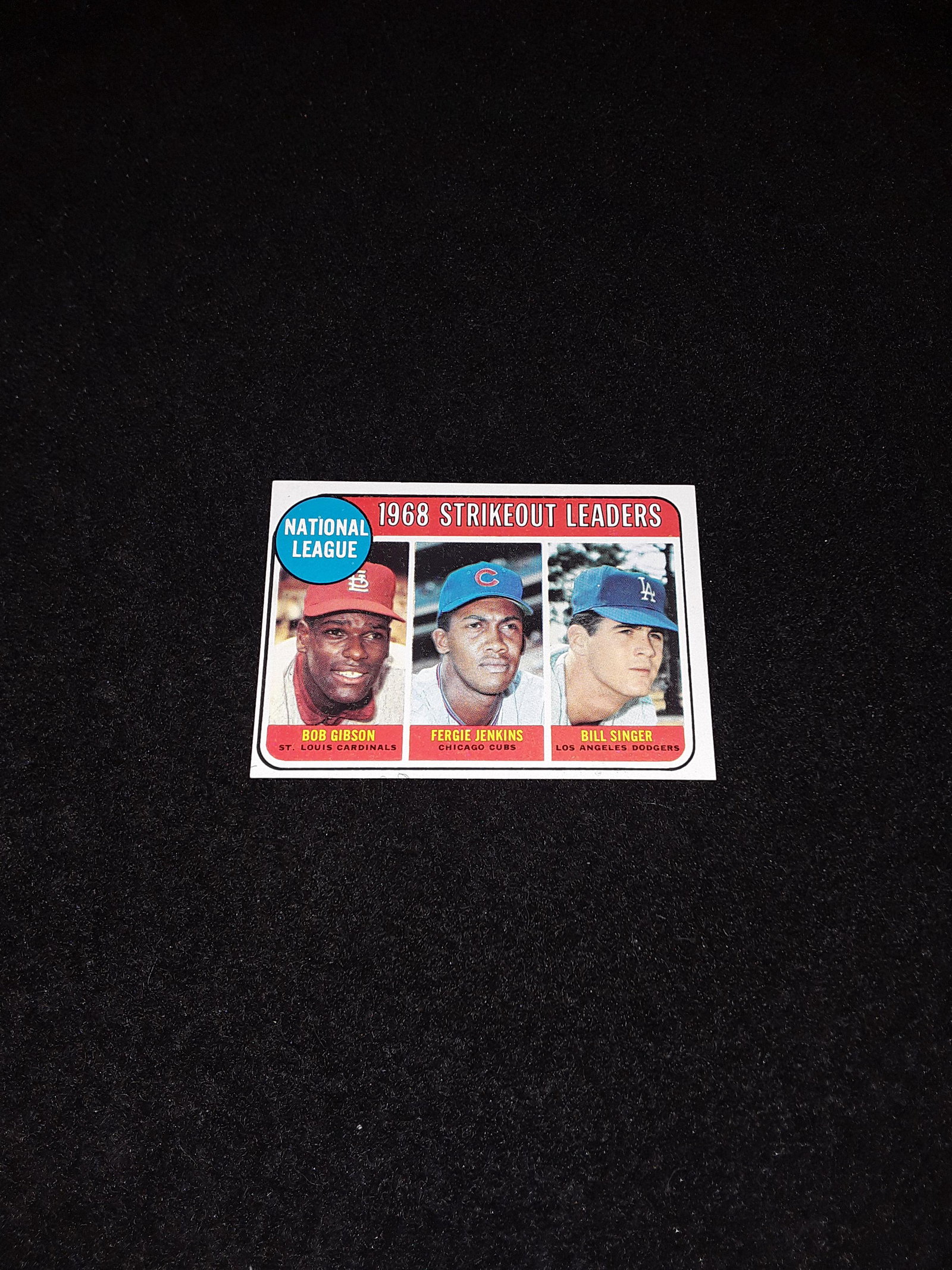 1969 Topps Strikeout Leaders: Gibson/jenkins/Singer
