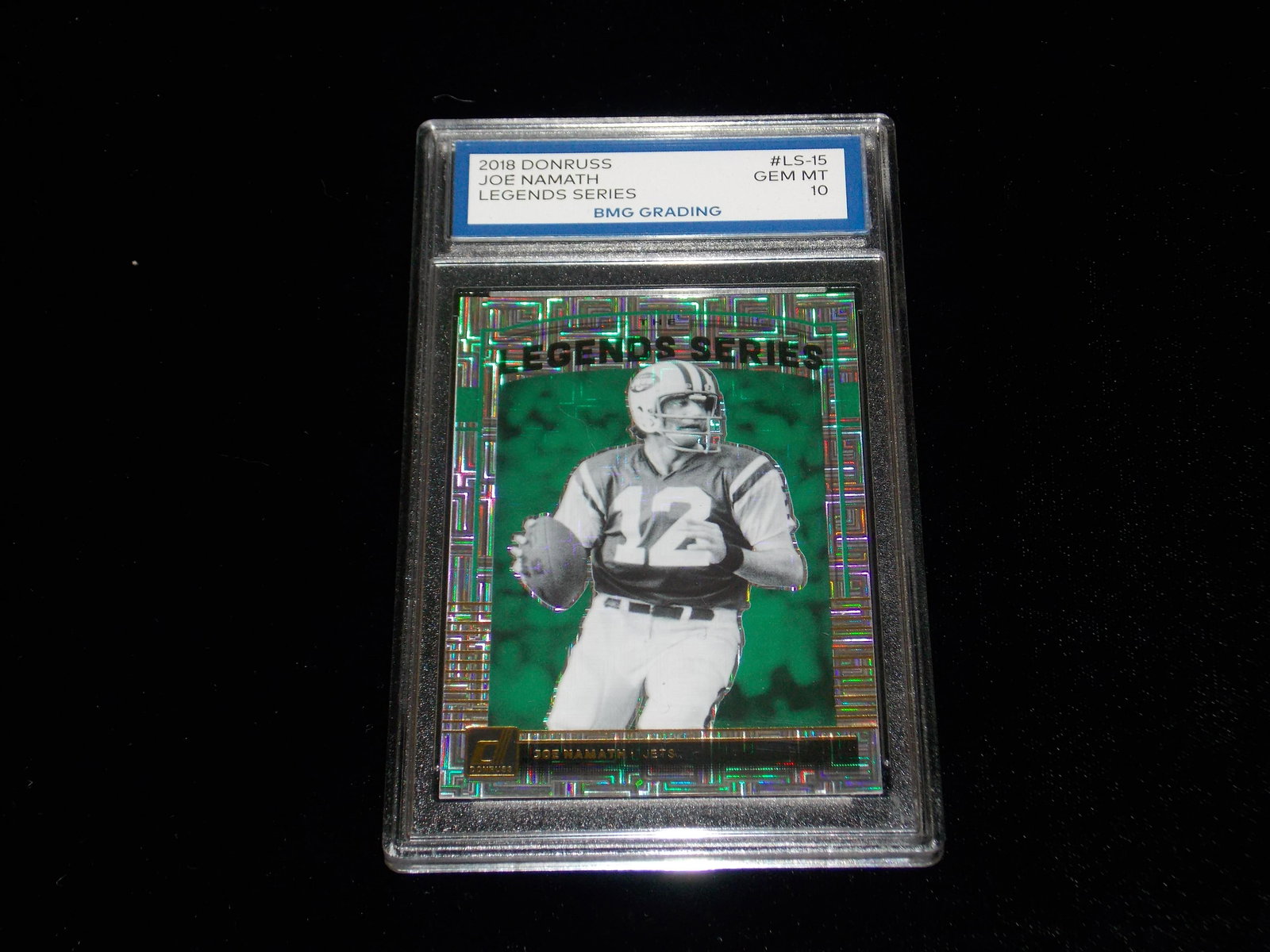 JOE NAMATH, 2018 Donruss, GEM MT 10 (1 of 1)