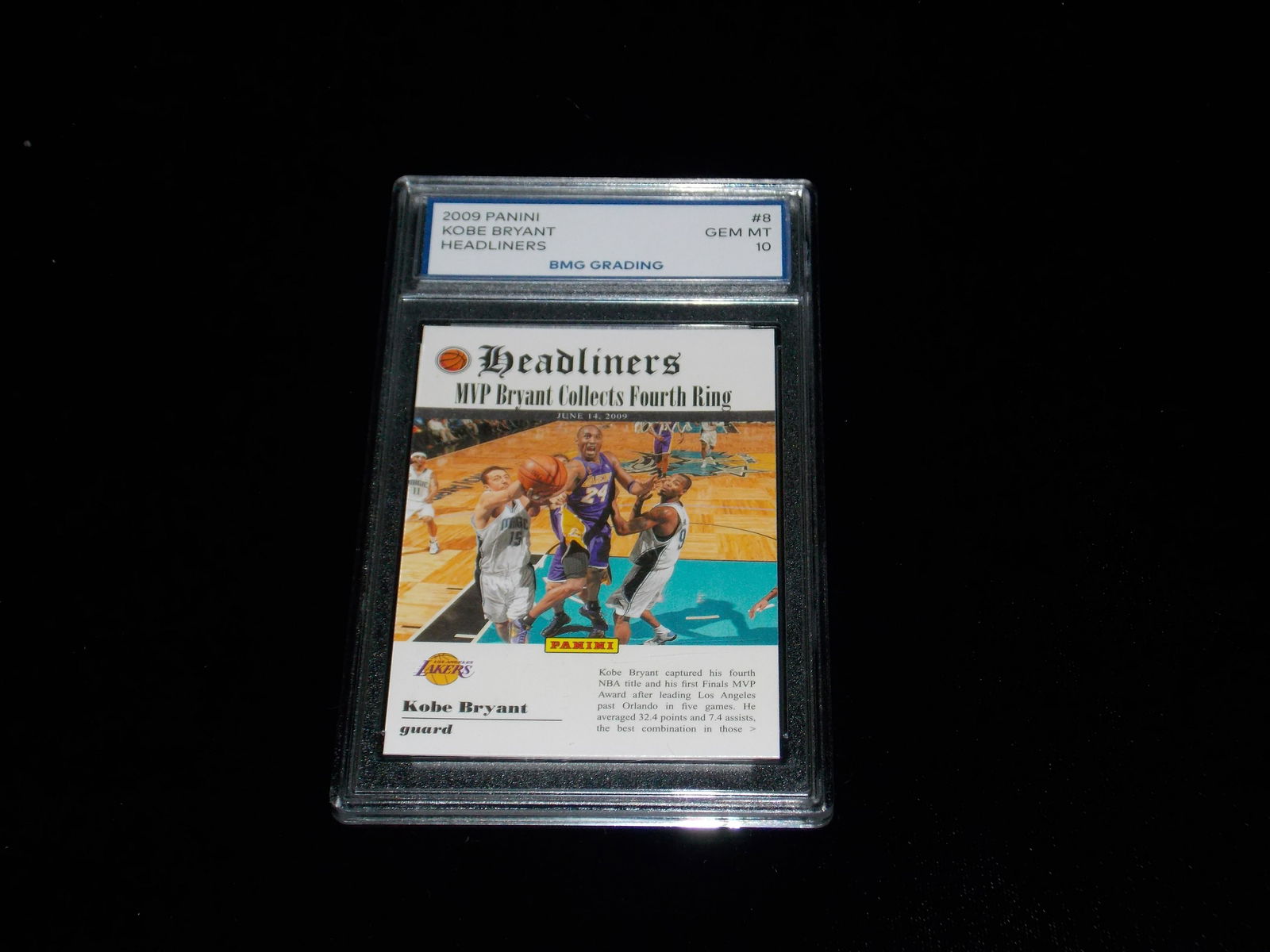 KOBE BRYANT, 2009 Panini, GEM MT 10 (1 of 1)