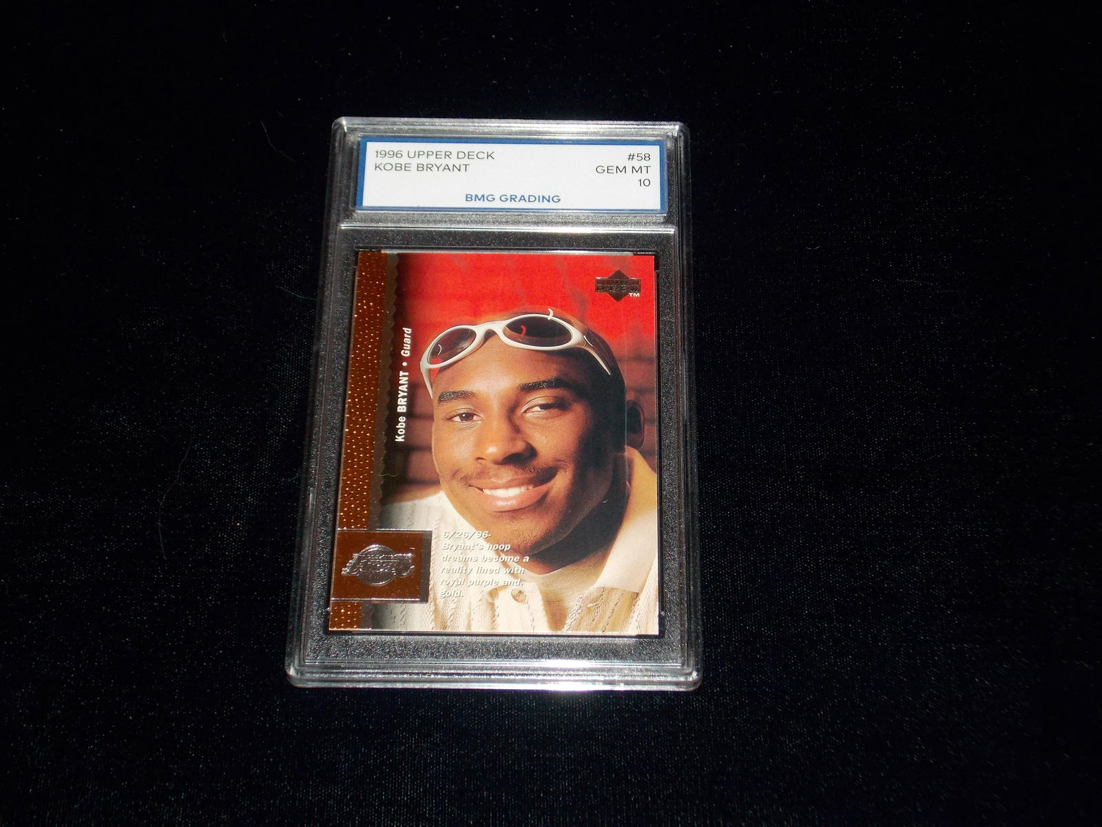 KOBE BRYANT, 1996 Upper Deck, GEM MT 10 (1 of 1)