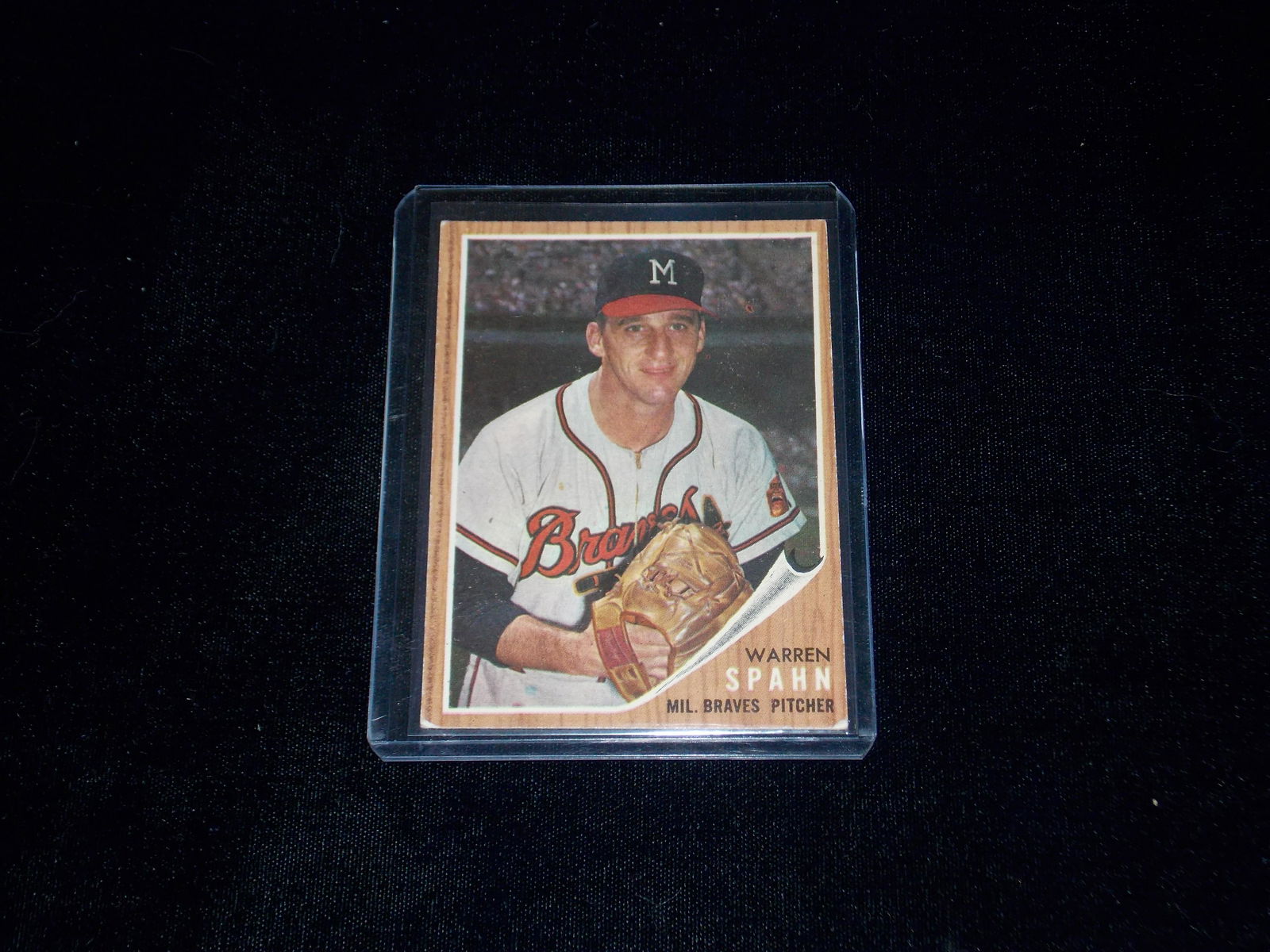 1962 Topps, WARREN SPAHN, Milwakee Braves (1 of 1)