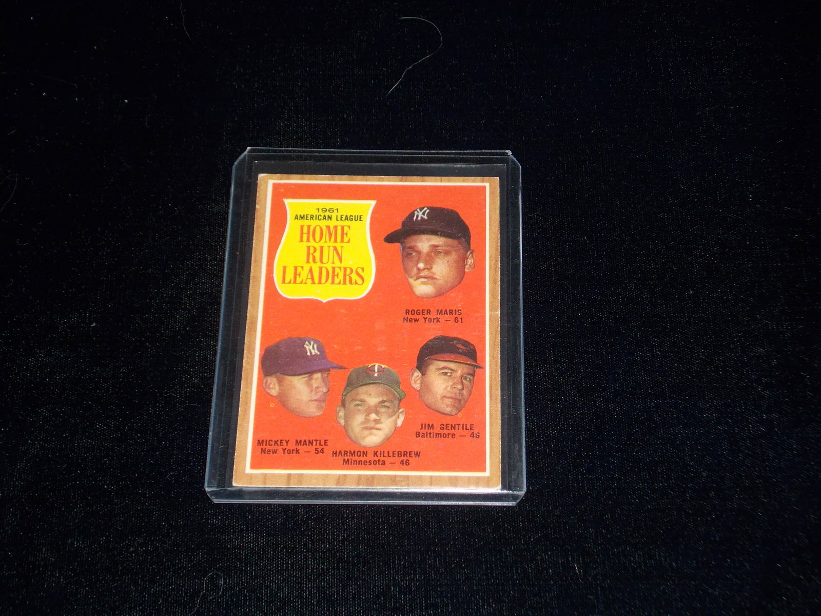1962 Topps, MICKEY MANTLE, Roger Maris, Harmon (1 of 1)