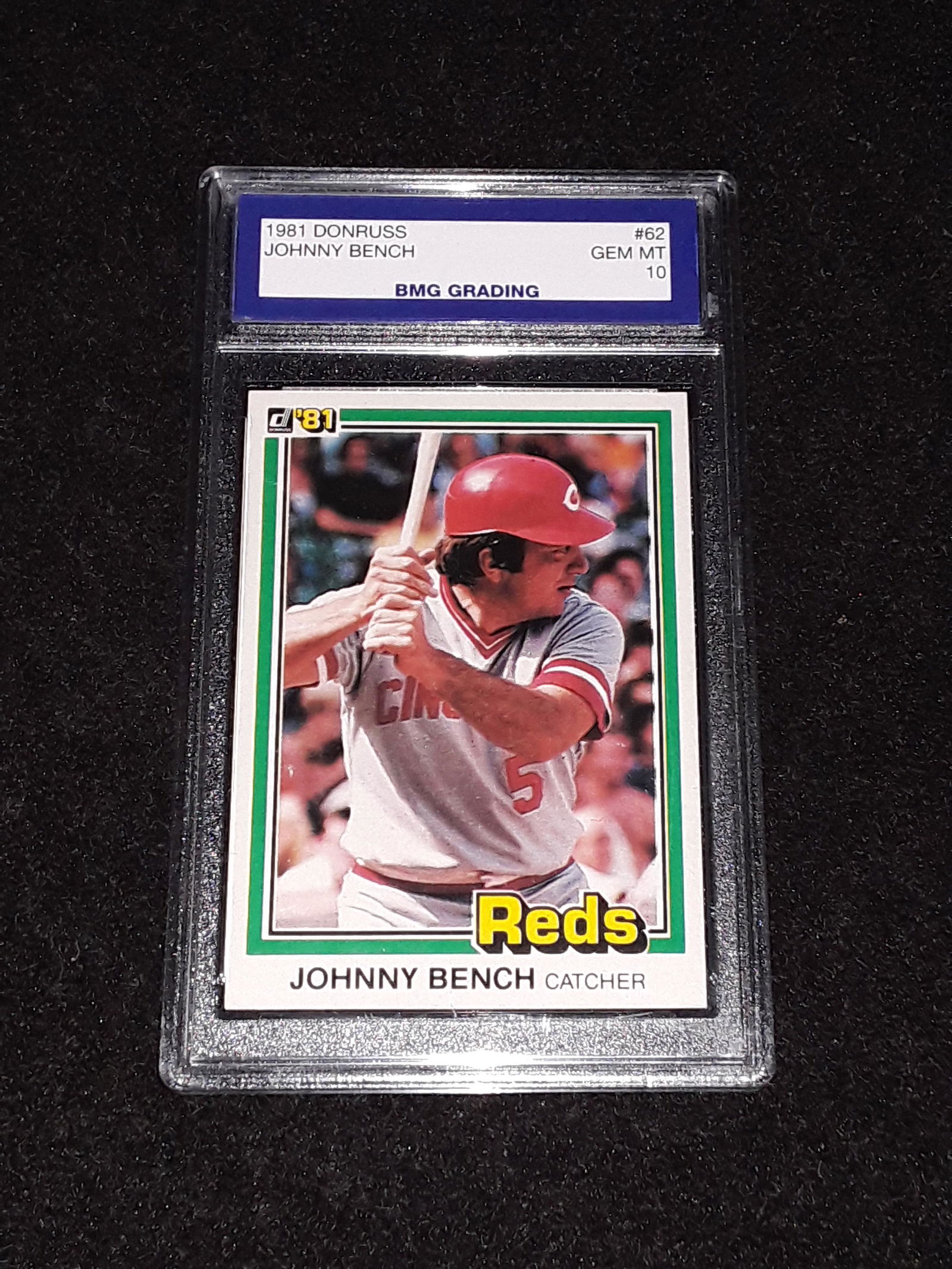 JOHNNY BENCH, 1981 Donruss, GEM MT 10 (1 of 1)