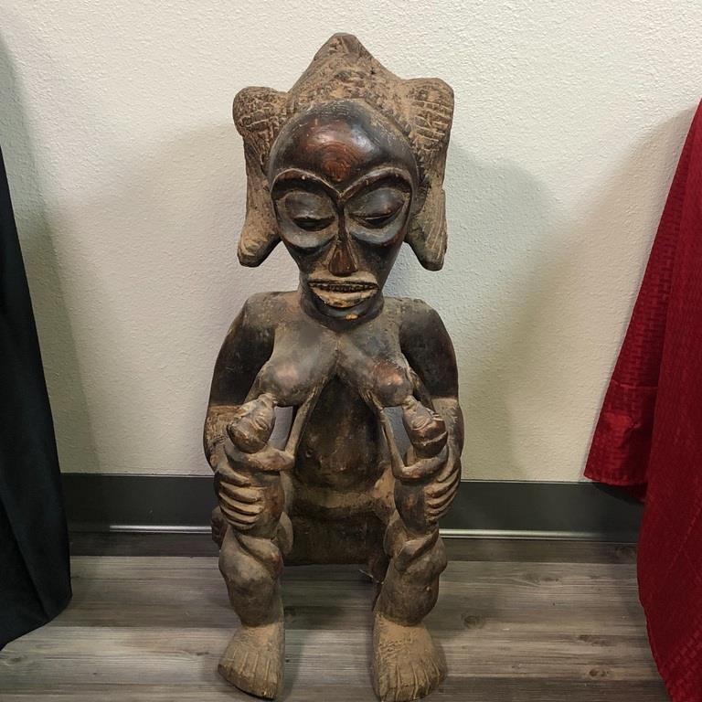 HEMBA CONGO BABY CHRISTENING STATUE 32 Inches (1 of 6)