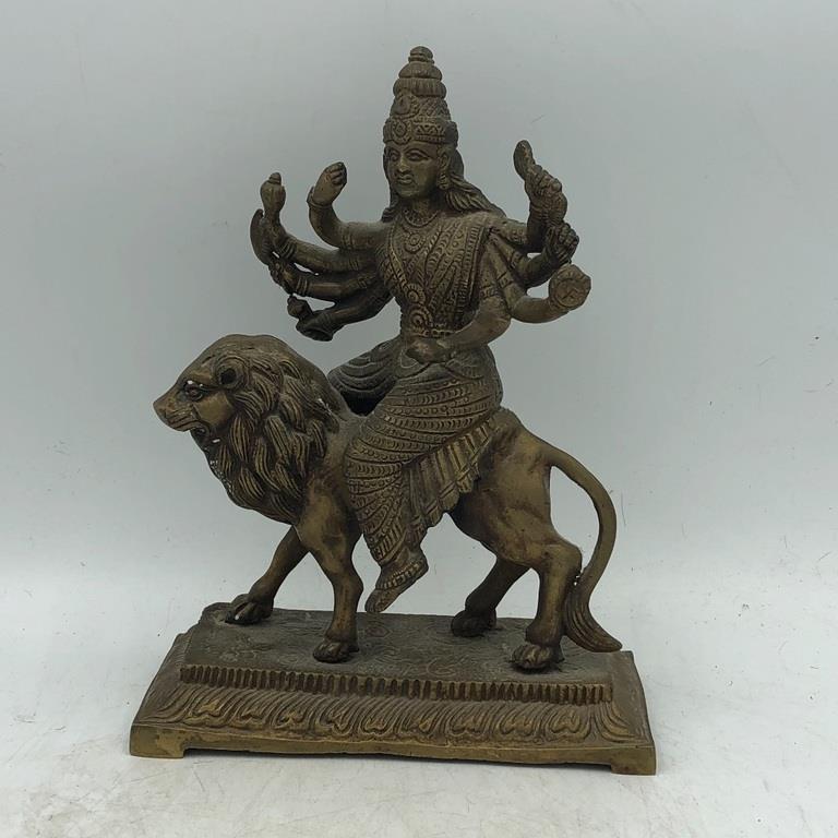 DURGA RIDING LION STATUE (1 of 4)