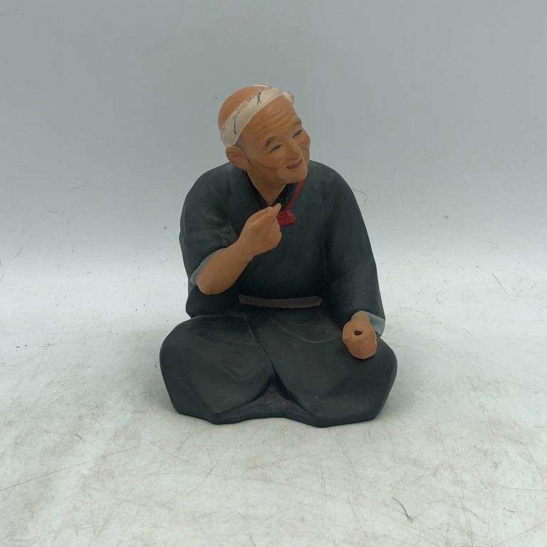 ASIAN MUDMAN CERAMIC FIGURE (1 of 5)