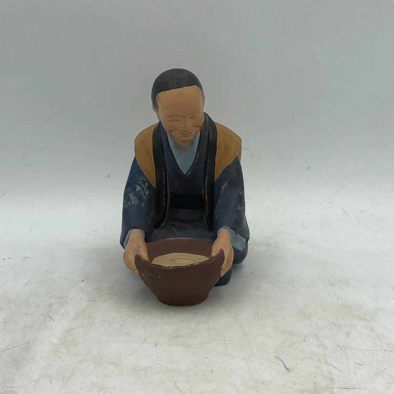 ASIAN CERAMIC MUDMAN FIGURE (1 of 5)