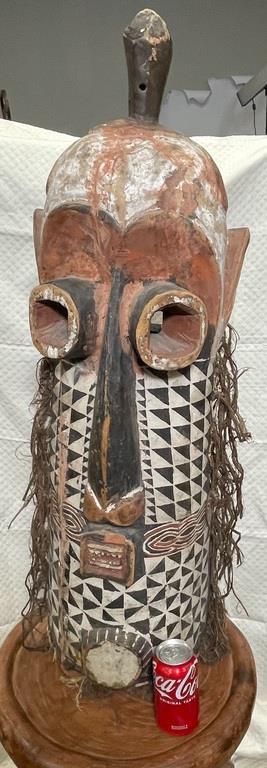LARGE MEDICINE MAN CEREMONIAL AFRICAN MASK (1 of 5)