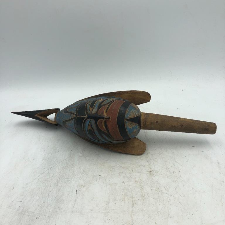 AFRICAN WOODEN RATTLE (1 of 4)