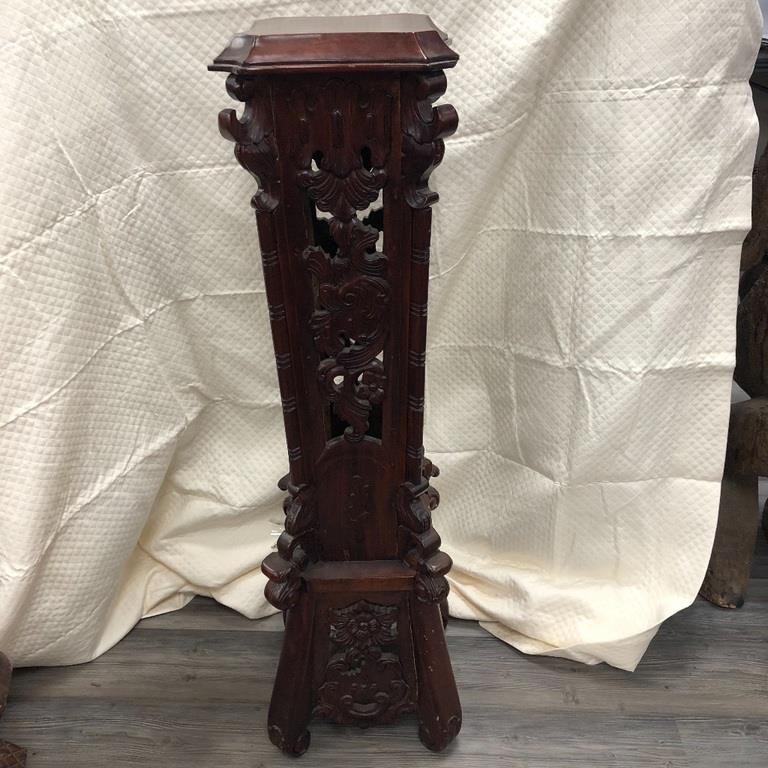 CARVED WOODEN HANGER FURNITURE 45" (1 of 7)