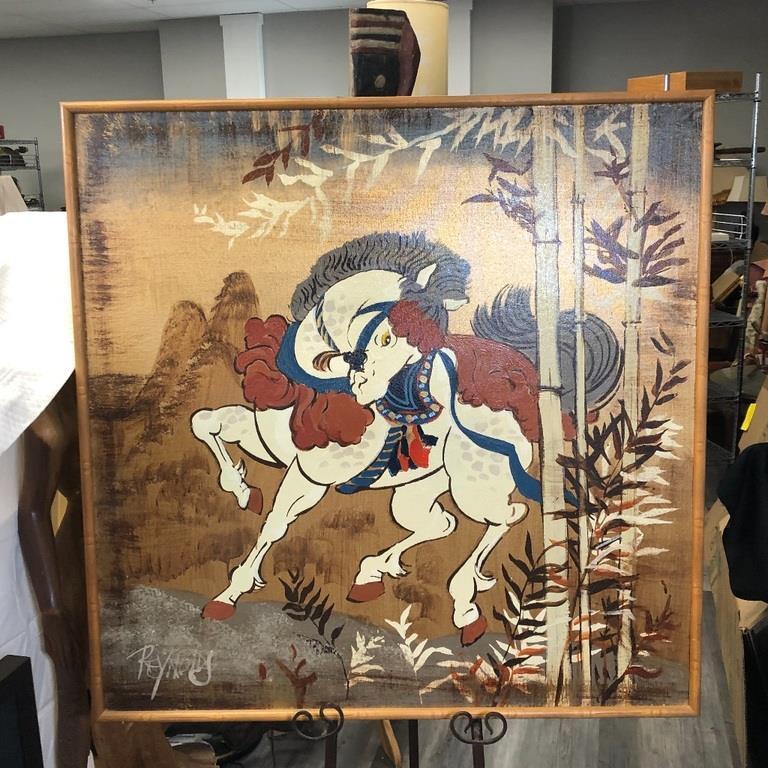 HORSE PRINT BY REYNOLDS 40.5"x 40.5" (1 of 3)