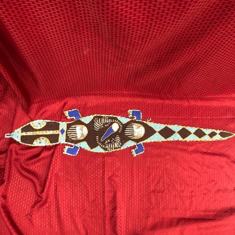 ABORIGINAL HEAVILY BEADED LIZARD BELT 49 Inches Long (1 of 6)