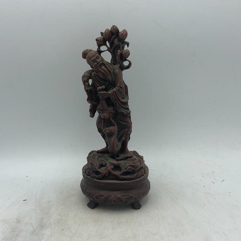 WOODEN ASIAN FIGURE (1 of 3)