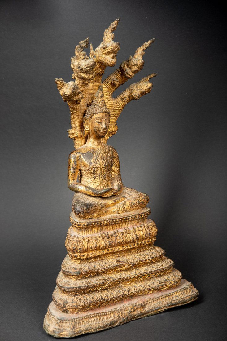 A Sitting Thai Rattanakosin Buddha 19th Century (1 of 5)